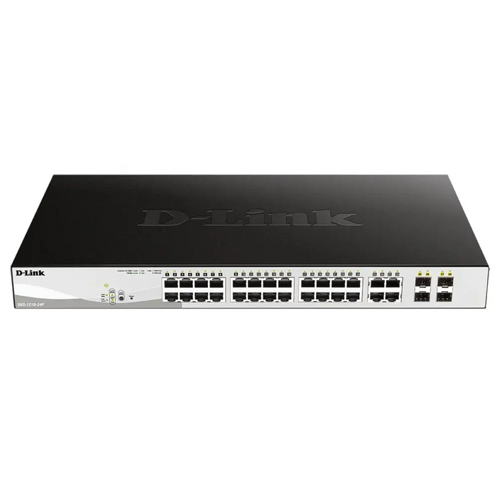 Switch D-Link DGS-1210-24P/E 24 PoE 10/100/1000 Base-T port with 4 x 1000Base-T /SFP ports Controllable Mounting