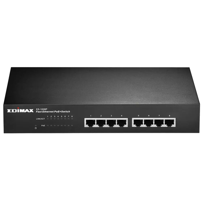 Switch EDIMAX ES-1008P 8 PoE ports 10/100Mbps - Суичове - без контрол<<<Мрежово оборудване<<<ValiAPI