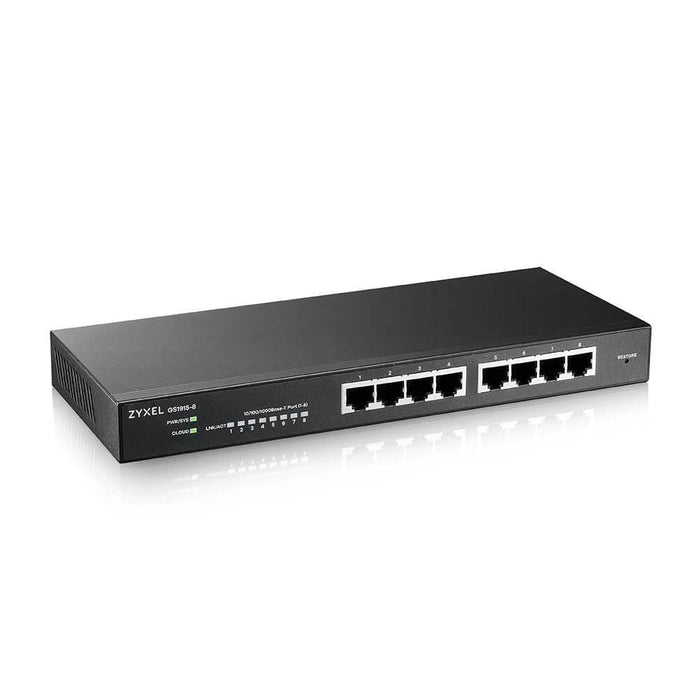 Switch ZyXEL GS1915-8 8-port Gigabit Managed - Managed Switches<<<ZyXEL<<<ZyXEL<<<PolyComp&&&Суичове - с