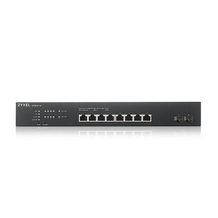Switch ZYXEL XS1930-10 8-port managed 10Gb 2xSFP for mounting in a cabinet - Managed