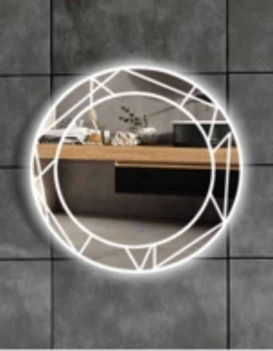 ROUND MIRROR WITH LED LIGHTING
