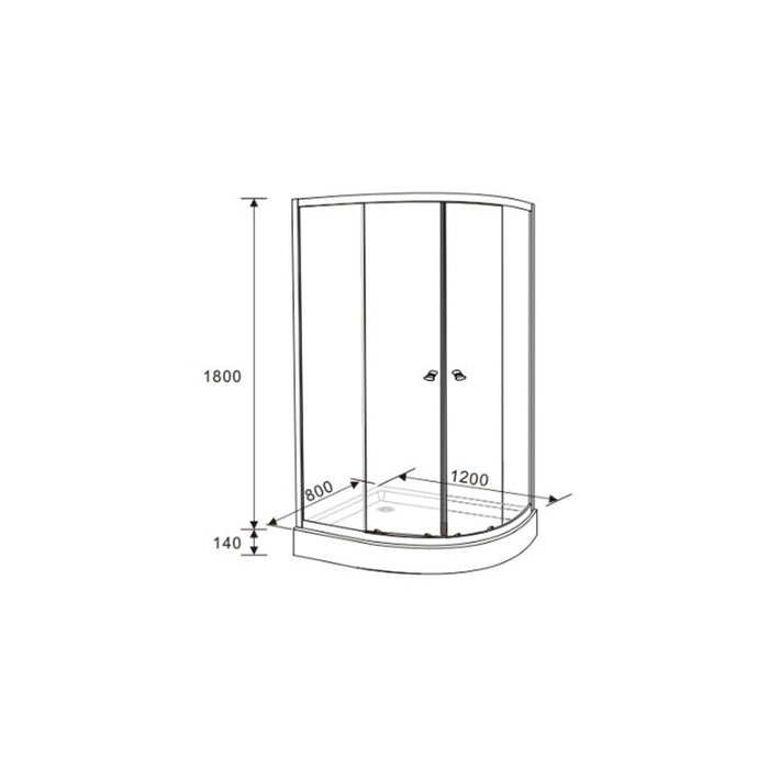 SHOWER CABIN 120X80 SYNCHRO 8051 L