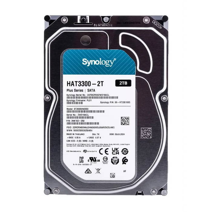 Synology HAT3300-2T internal hard drive 2 TB 5400 RPM 3.5’’ Serial ATA III - HDDsDIA-HDD<<<Drives