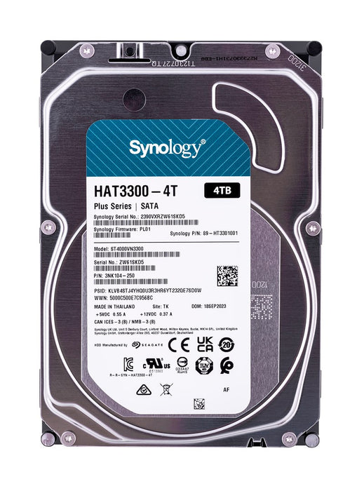 Hard disk SYNOLOGY HAT3300 NAS 4TB Plus Series SATA 3.5"