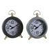 Table clock DKD Home Decor Black Grey Golden Traditional (2 Units) - Декорация и Осветление<<<Дом