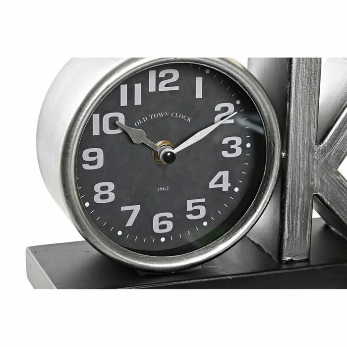Table clock DKD Home Decor Black Silver (2 Units) - Декорация и Осветление<<<Дом Градина<<<BigBuy&&&Стенни часовници и
