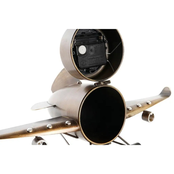 Table clock DKD Home Decor Golden Silver Aeroplane (2 Units) - Декорация и Осветление<<<Дом Градина<<<BigBuy&&&Стенни
