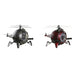 Table clock DKD Home Decor Red Silver Helicopter (2 Units) - Декорация и Осветление<<<Дом Градина<<<BigBuy&&&Стенни