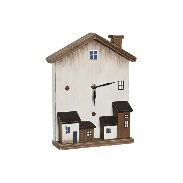 Table clock DKD Home Decor White Houses - Декорация и Осветление<<<Дом Градина<<<BigBuy&&&Стенни часовници и