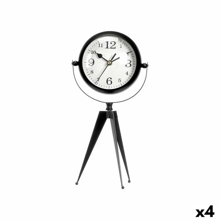 Table clock Gift Decor Black Tripod (4 Units) - Декорация и Осветление<<<Дом Градина<<<BigBuy&&&Стенни часовници и