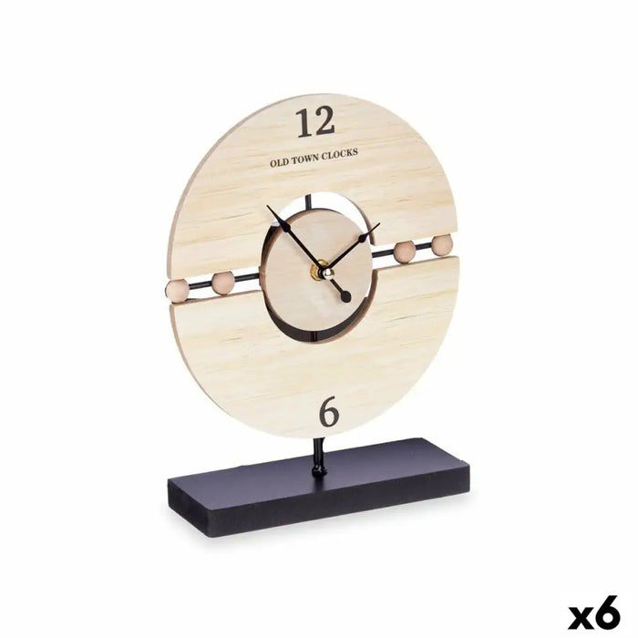 Table clock Gift Decor Black Wood Balls (6 Units) - Декорация и Осветление<<<Дом Градина<<<BigBuy&&&Стенни часовници и