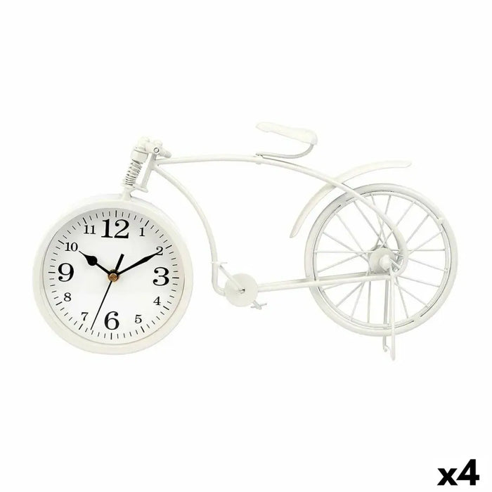 Table clock Gift Decor White Bicycle (4 Units) - Декорация и Осветление<<<Дом Градина<<<BigBuy&&&Стенни часовници и