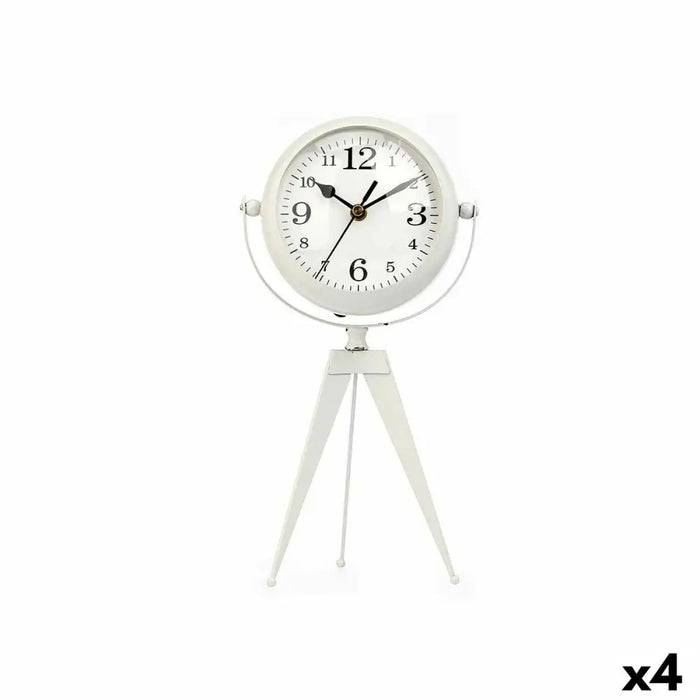 Table clock Gift Decor White Tripod (4 Units) - Декорация и Осветление<<<Дом Градина<<<BigBuy&&&Стенни часовници и
