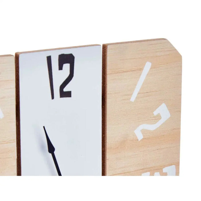 Table clock Gift Decor White Wood (6 Units) - Декорация и Осветление<<<Дом Градина<<<BigBuy&&&Стенни часовници и