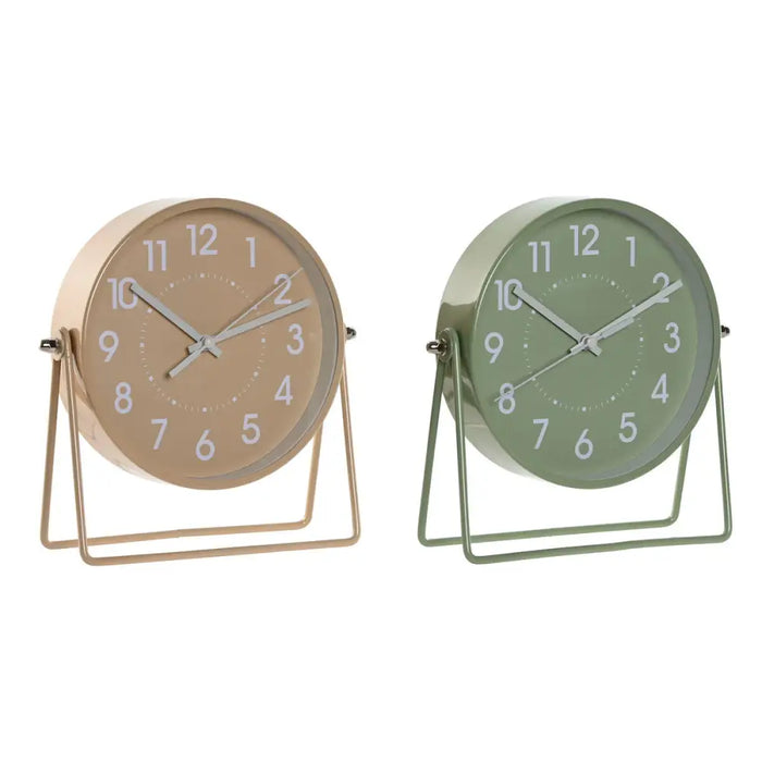 Table clock Home ESPRIT Beige (2 Units) - Декорация и Осветление<<<Дом Градина<<<BigBuy&&&Стенни часовници и
