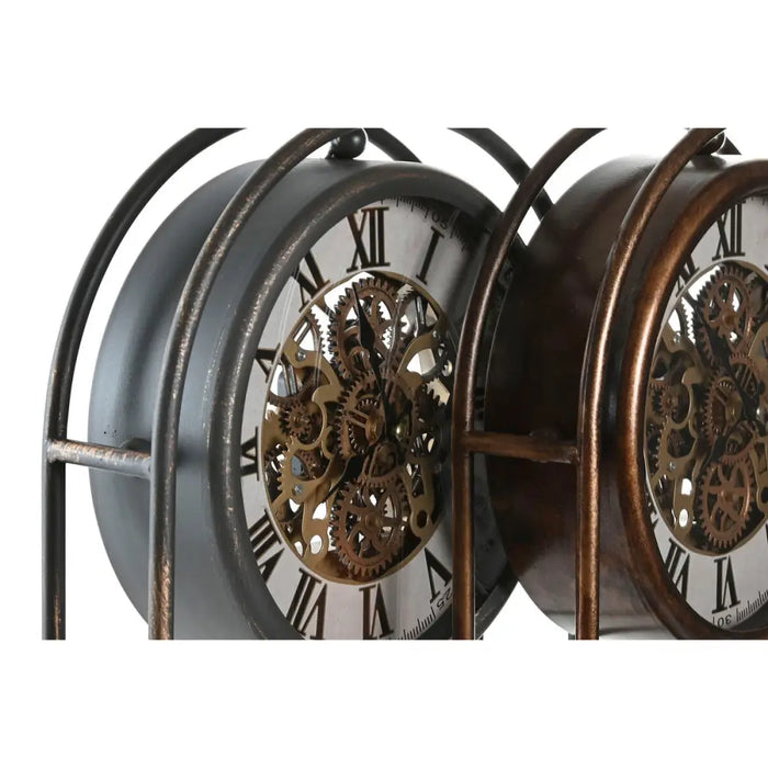 Table clock Home ESPRIT Black Golden Vintage (2 Units) - Декорация и Осветление<<<Дом Градина<<<BigBuy&&&Стенни