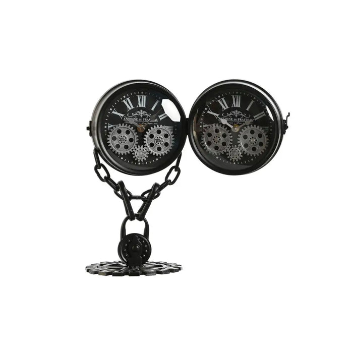 Table clock Home ESPRIT Black Silver - Декорация и Осветление<<<Дом Градина<<<BigBuy&&&Стенни часовници и