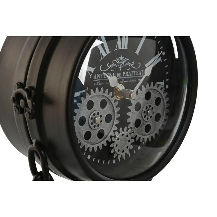 Table clock Home ESPRIT Black Silver - Декорация и Осветление<<<Дом Градина<<<BigBuy&&&Стенни часовници и