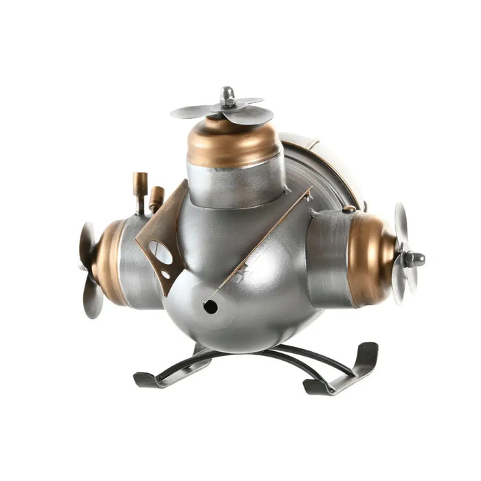 Table clock Home ESPRIT Golden Silver Aeroplane Vintage - Декорация и Осветление<<<Дом Градина<<<BigBuy&&&Стенни