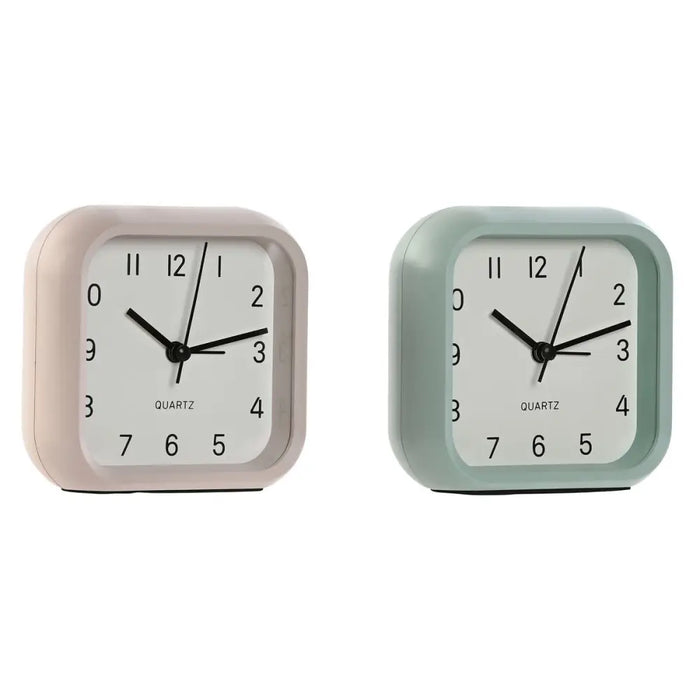 Table clock Home ESPRIT Pink Mint (2 Units) - Декорация и Осветление<<<Дом Градина<<<BigBuy&&&Стенни часовници и