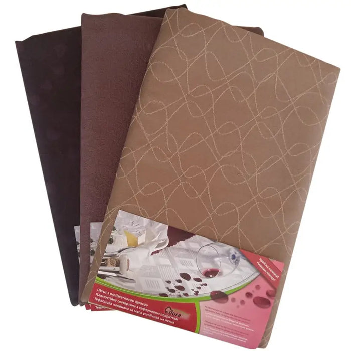 TABLE COVER TEFL/P/PE JACQUARD 150X150 CM BROWN MIX - Покривки<<<Текстил за