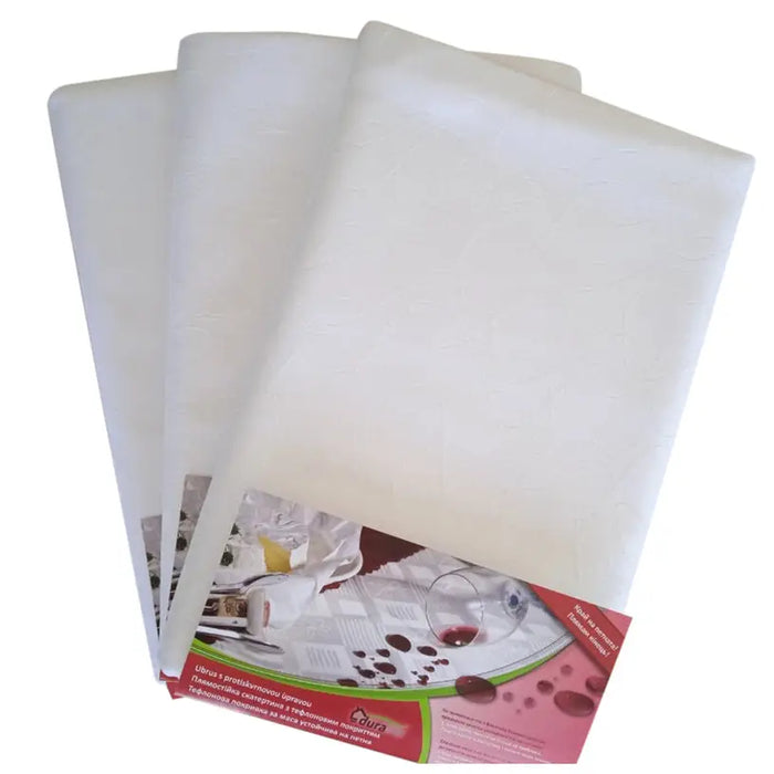TABLE COVER TEFL/P/PE JACQUARD 150X180 CM WHITE MIX - Покривки<<<Текстил за