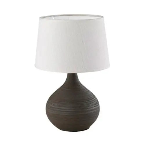 TABLE LAMP MARTIN E14 29CM BROWN/WHITE TRIO - Настолни лампи<<<Вътрешно осветление<<<Мебели и