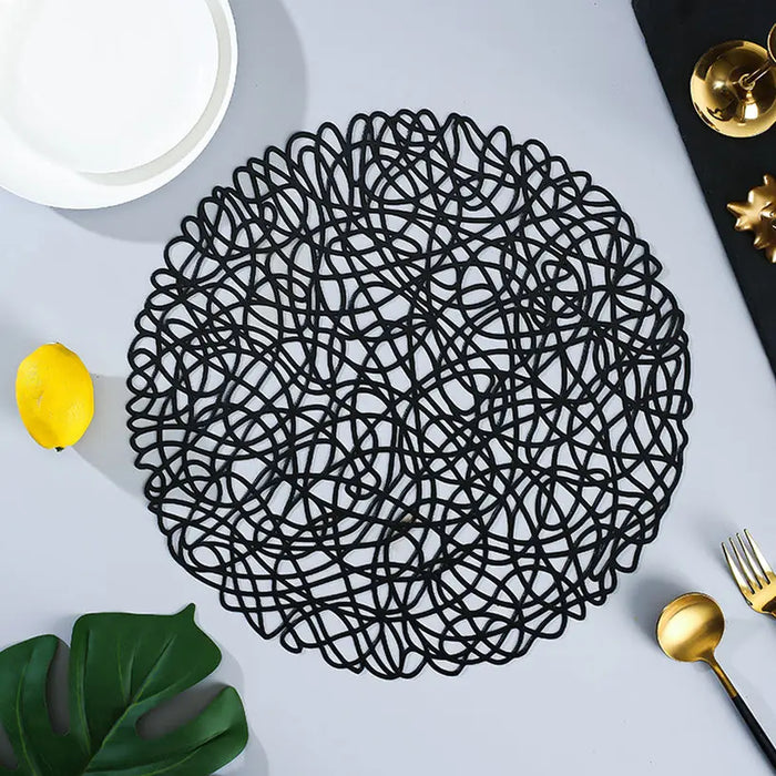 TABLE MAT PVC LACE BLACK 38X38 CM - Аксесоари<<<Текстил за кухня<<<Мебели и интериор<<<Praktiker&&&Аксесоари<<<Текстил
