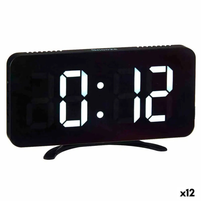Table-top Digital Clock Gift Decor Black (12 Units) - Декорация и Осветление<<<Дом Градина<<<BigBuy&&&Стенни часовници