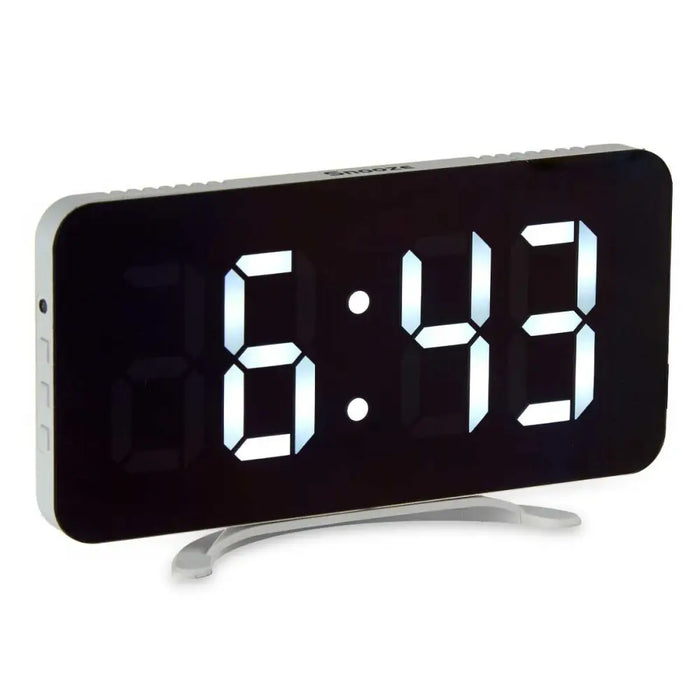 Table-top Digital Clock Gift Decor White (12 Units) - Декорация и Осветление<<<Дом Градина<<<BigBuy&&&Стенни часовници