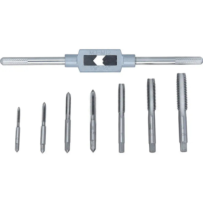 TAP SET 8 PIECES M3-M12 SIBRTECH - Метчици и плашки<<<Ръчни инструменти<<<Инструменти и железария<<<Praktiker&&&Метчици