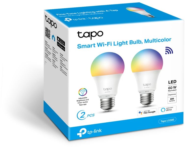 TP-Link Smart LED Bulb L530E (2pcs), E27, Multicolor EU