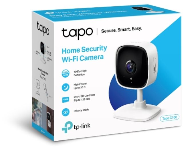 TP-Link Camera Tapo C110 Wi-Fi Indoor Security 2K 3MP, White EU