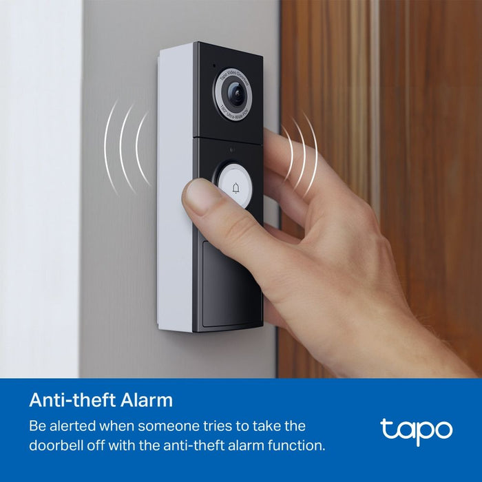 TP-Link Smart Video Doorbell Tapo 235 Kit, Wireless, 2K 5MP, IP65, Black EU
