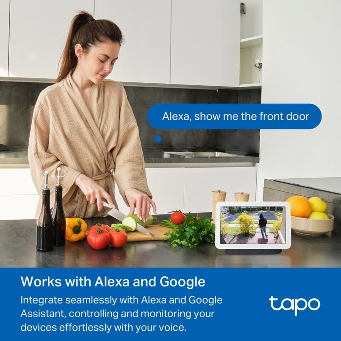 TP LINK smart video doorbell Tapo D210, 2K QHD (2560×1440), 160° viewing angle, microSD up to 512 GB, 2.4Ghz, AI-recognition