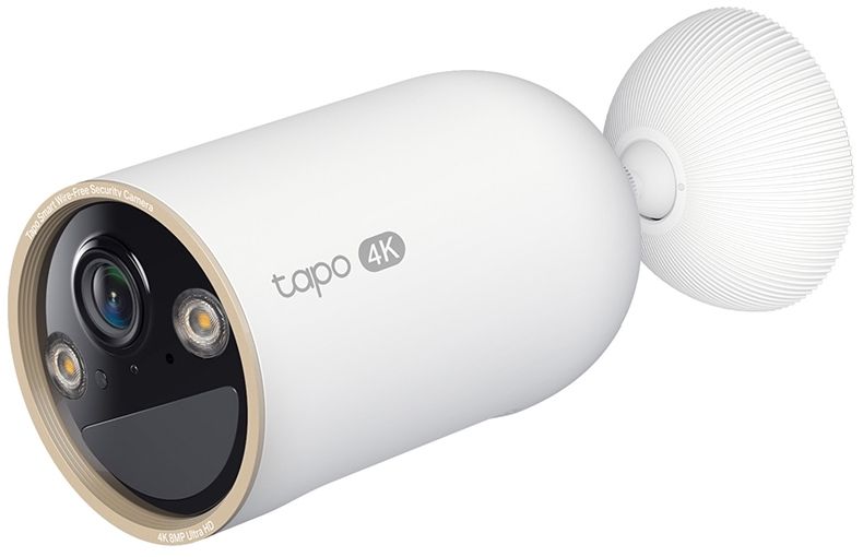 TP-Link Tapo Wire-Free Indoor/Outdoor Security Camera SPEC:4K UHD (3840x2160), H.265/H.264 Supported, 16x UHD Digital Zoom, 2.4/5 GHz Dual Band Wi-Fi, 10000mAh Rechargeable Lithium-ion Battery