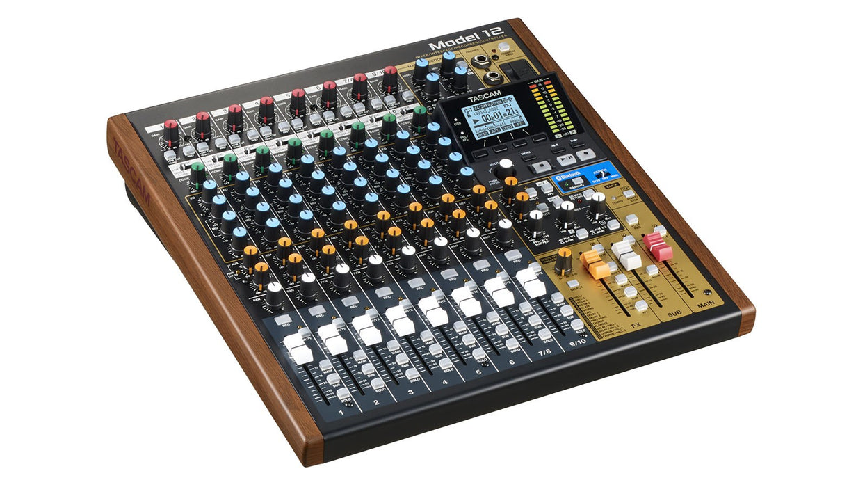 Tascam Model 12 12 channels 20 - 20000 Hz Black, Wood