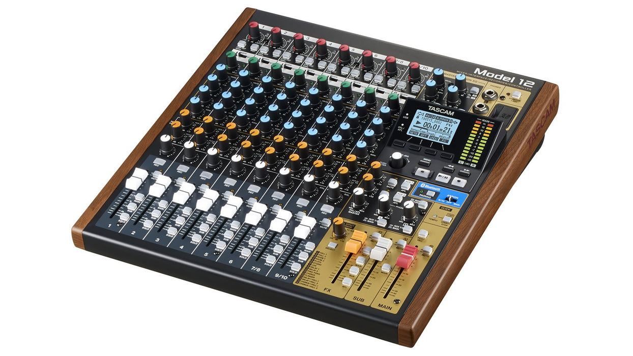 Tascam Model 12 12 channels 20 - 20000 Hz Black, Wood