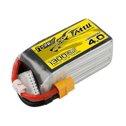 Tattu R-Line 4.0 1300mAh 22.2V 130C 6S1P XT60 Battery - Lithium and NiMH<<<Batteries<<<RC models<<<InnproXML