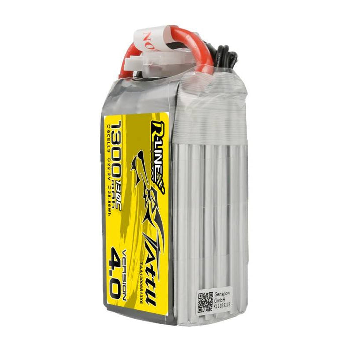 Tattu R-Line 4.0 1300mAh 22.2V 130C 6S1P XT60 Battery - Lithium and NiMH<<<Batteries<<<RC models<<<InnproXML