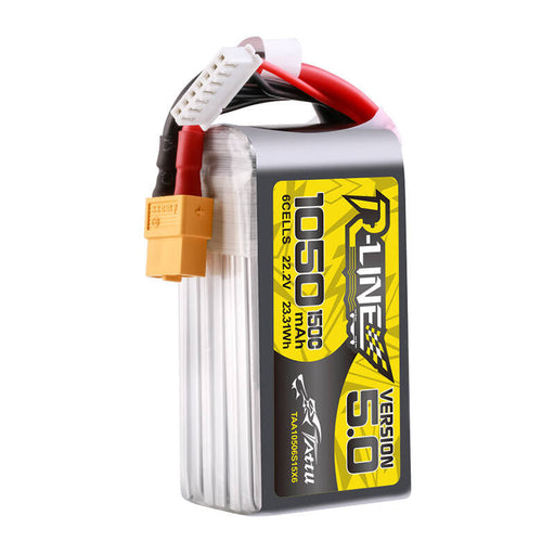 Tattu R-Line 5.0 1050mAh 22.2V 6S 150C XT60 Plug Battery - Lithium and NiMH<<<Batteries<<<RC models<<<InnproXML