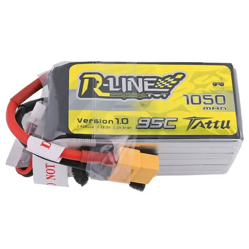 Tattu R-Line Battery 1050mAh 22.2V 95C 6S1P XT60 - Lithium and NiMH<<<Batteries<<<RC models<<<InnproXML