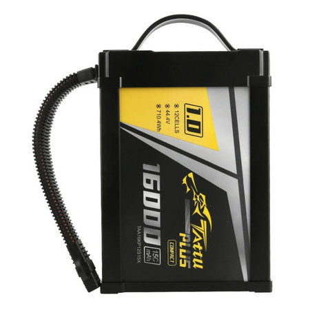 Tattu Plus 1.0 Compact version 16000mAh 12S 15C 44.4V Lipo battery pack with XT90-S Plug
