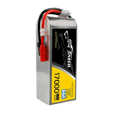 Tattu 17000mAh 22.8V 15C 6S1P Lipo Battery with AS150+XT150 Plug