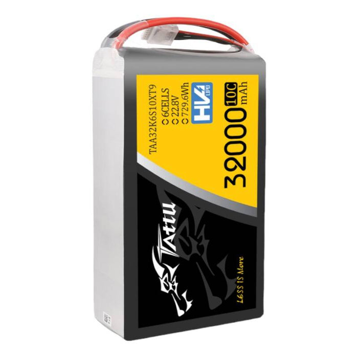 Tattu 32000mAh 22.8V 10C 6S1P Lipo Battery Pack With XT90-S
