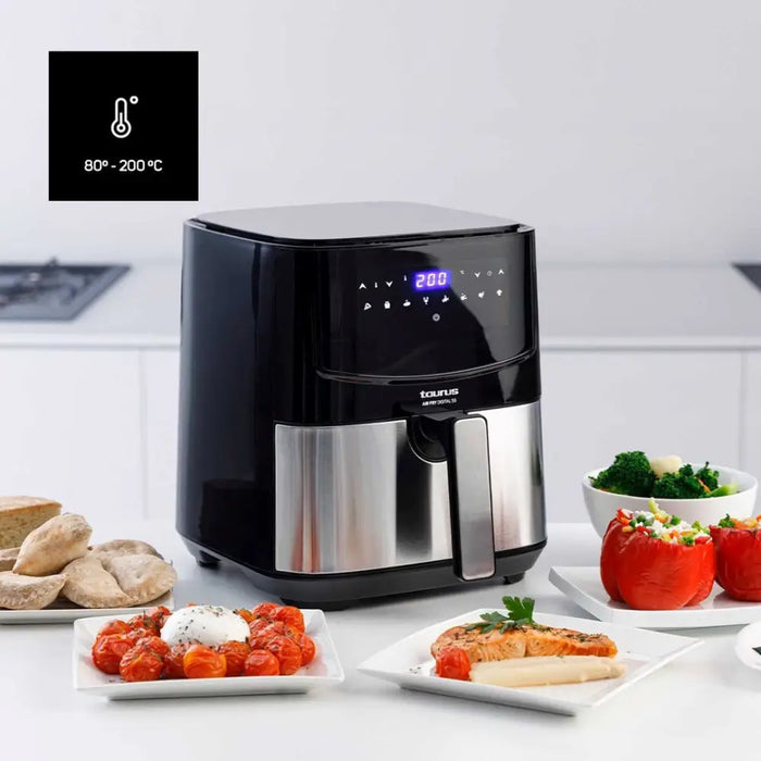 Taurus AF1450XD Single 5 L Stand-alone 1450 W Hot air fryer Black Stainless steel - FryersAGD-FRY<<<Home Appliance