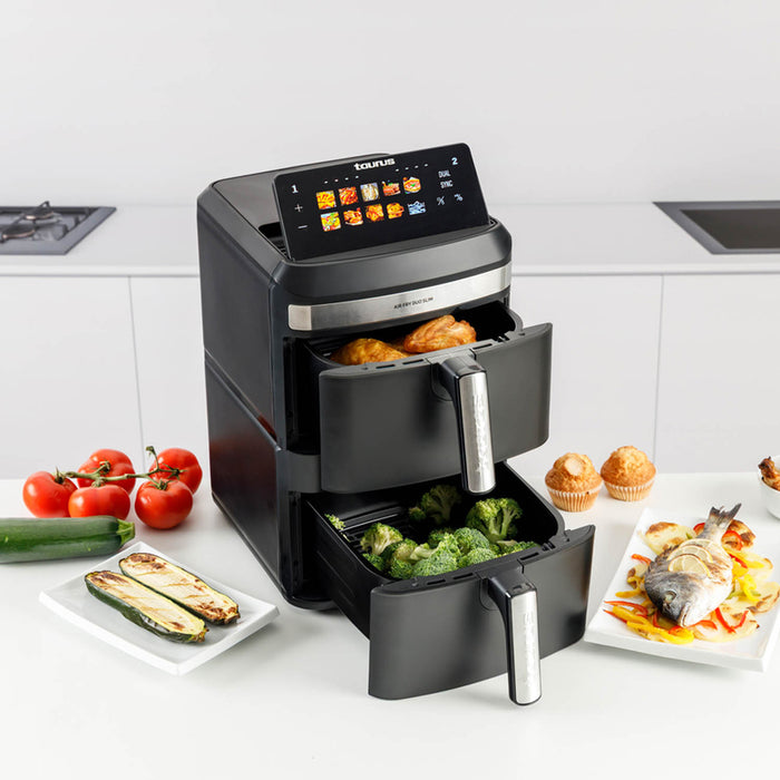 Taurus Air Duo Slim oil-free fryer with two baskets