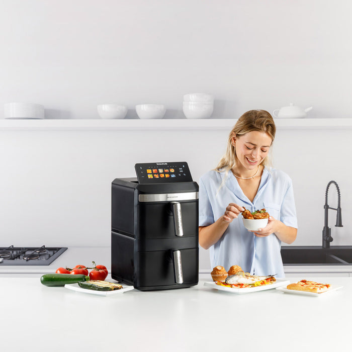 Taurus Air Duo Slim oil-free fryer with two baskets