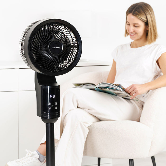 Freestanding Fan Taurus BOREAL 3D Black 24 W