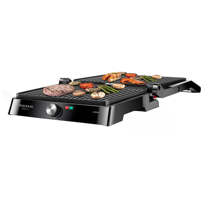 GRILL TAURUS ETNA INOX II BLACK, LID, 2200 W
